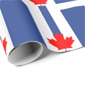 Patriottisch inpakpapier met de vlag van Toronto (Rol Hoek)