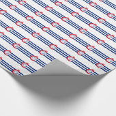 Patriottisch inpakpapier met vlag van Cincinnati (Hoek)