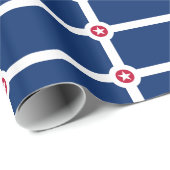 Patriottisch inpakpapier met vlag van Indianapolis (Rol Hoek)