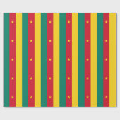 Patriottisch inpakpapier met vlag van Kameroen (Vlak)