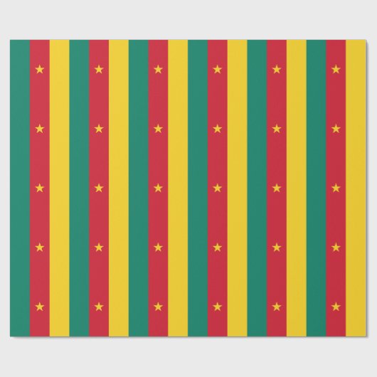 Patriottisch inpakpapier met vlag van Kameroen (Vlak)