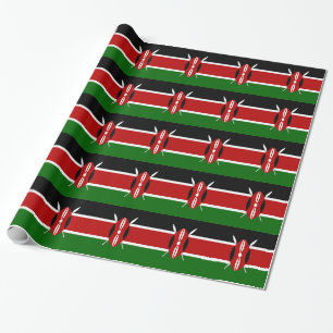 Patriottisch inpakpapier met vlag van Kenia