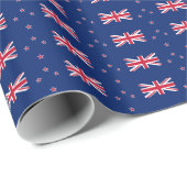 Patriottisch inpakpapier met vlag van Nieuw-Zeelan (Rol Hoek)