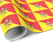 Patriottisch inpakpapier met vlag van Sicilië (Rol Hoek)