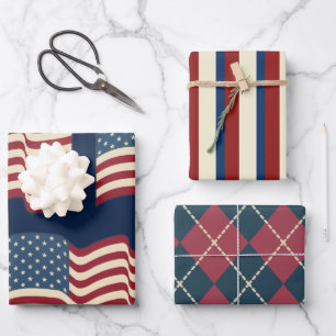 Patriottisch Inpakpapier Set Vel