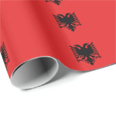 Patriottisch inpakpapier Vlag van Albanië (Rol Hoek)