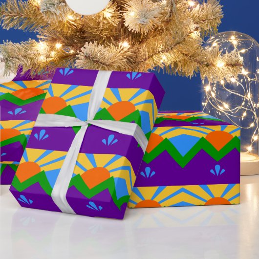 Patriottisch inpakpapier, Vlag van Manitou Springs Cadeaupapier (Feestdagen)