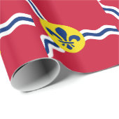Patriottisch inpakpapier, Vlag van St. Louis, Vere Cadeaupapier (Rol Hoek)