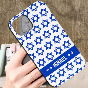 Patriottisch Israel hoesje, blauwe David Star / Is iPhone 15 Case