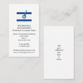 patriottisch | ISRAËLISCHE VLAG | Foto Visitekaart Visitekaartje (Voorkant / Achterkant)