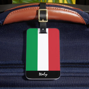 Patriottisch Italië bagagelabels, Italiaanse vlag Bagagelabel