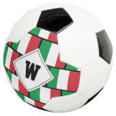 Patriottisch ITALIË FLAG Monogram Voetbal (Drie kwart)