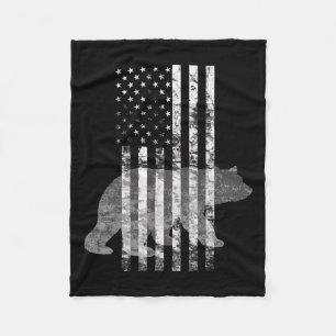 Patriottisch Jagen Beer Amerikaanse Vlag Jagers Fleece Deken
