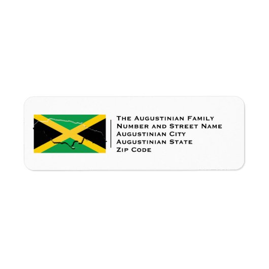 Patriottisch | Jamaicaanse vlag | Terugkeeradres J Etiket (Voorkant)