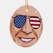 Patriottisch Joe Holiday Ceramic Ornament (Rechts)