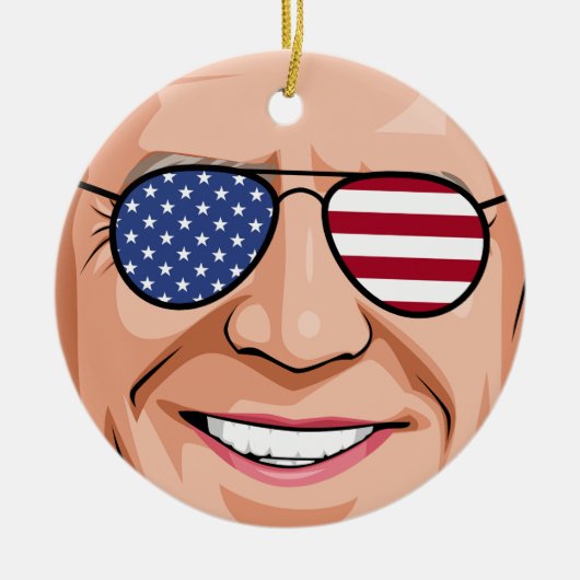 Patriottisch Joe Holiday Ceramic Ornament (Voorkant)