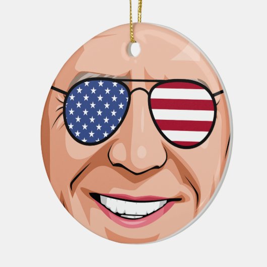 Patriottisch Joe Holiday Ceramic Ornament (Links)