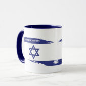 Patriottisch Joods Ik sta achter Israël Mok (Voorkant links)