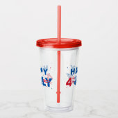 Patriottisch juli 4e Acryltumbler Acryl Drinkbeker (Rechts)