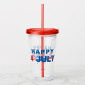 Patriottisch juli 4e Acryltumbler Acryl Drinkbeker (Voorkant)