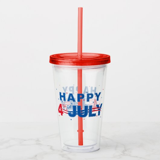 Patriottisch juli 4e Acryltumbler Acryl Drinkbeker (Voorkant)