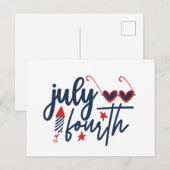 Patriottisch juli Vierde woord kunst Feestdagenkaart (Voorkant / Achterkant)