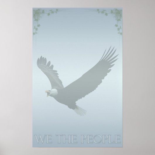 Patriottisch Kaal Eagle "wij van de Mensen" V.S.- Poster (Voorkant)
