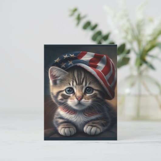 Patriottisch Kat! Briefkaart (Staand voorkant)