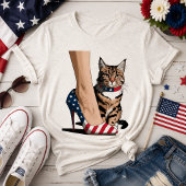 Patriottisch Kat Moeder Shirt | Mooie 4 juli T-shi