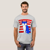 Patriottisch Kat T-shirt (Voorkant volledig)