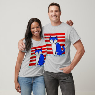 Patriottisch Kat T-shirt