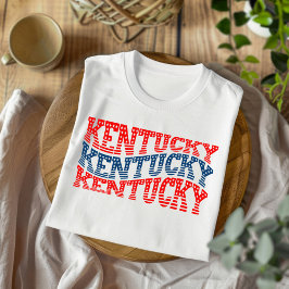 Patriottisch Kentucky Rood en Blauw Boho T-shirt