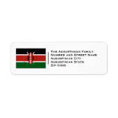 Patriottisch | KENYA Flag Etiket (Voorkant)