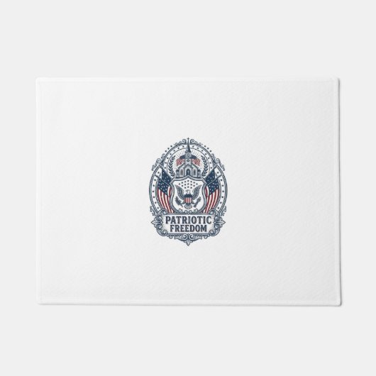 Patriottisch Kerk Kamp Vector Grafische T-shirt Deurmat (Voorkant)