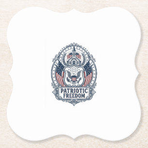 Patriottisch Kerk Kamp Vector Grafische T-shirt Kartonnen Onderzetters