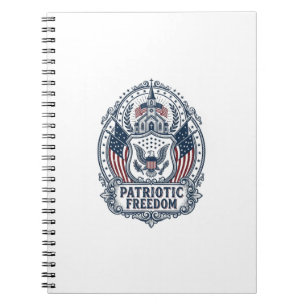Patriottisch Kerk Kamp Vector Grafische T-shirt Notitieboek