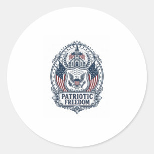 Patriottisch Kerk Kamp Vector Grafische T-shirt Ronde Sticker