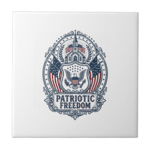 Patriottisch Kerk Kamp Vector Grafische T-shirt Tegeltje