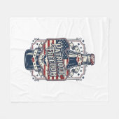Patriottisch Kersenfris Retro Vector Grafisch T-sh Fleece Deken (Voorkant (Horizontaal))