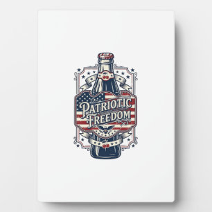 Patriottisch Kersenfris Retro Vector Grafische T-s Fotoplaat