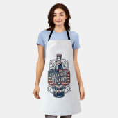 Patriottisch Kersenfris Retro Vector Grafische T-s Schort (Gedragen)