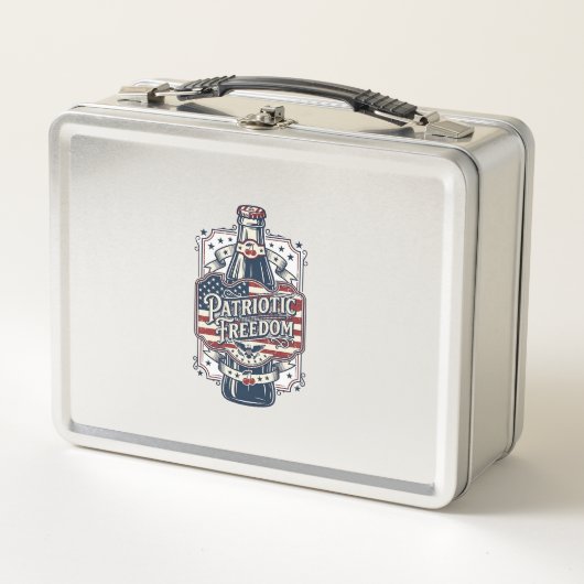 Patriottisch kersenfrisdrank retro vector grafisch (Voorkant)