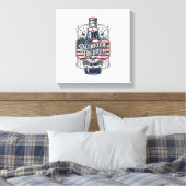 Patriottisch kersenfrisdrank retro vector grafisch canvas afdruk (Insitu (Slaapkamer))