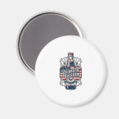 Patriottisch Kersenfrisdrank Retro Vector Grafisch Magneet (Voorkant / Achterkant)