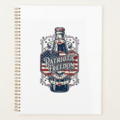 Patriottisch kersenfrisdrank retro vector grafisch planner (Voorkant)
