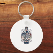 Patriottisch kersenfrisdrank retro vector grafisch sleutelhanger (Voorkant)