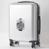 Patriottisch kersenfrisdrank retro vector grafisch sticker (Koffer)