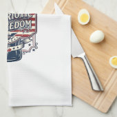 Patriottisch kersenfrisdrank retro vector grafisch theedoek (Quarter Fold)