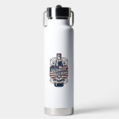 Patriottisch kersenfrisdrank retro vector grafisch waterfles (Voorkant)