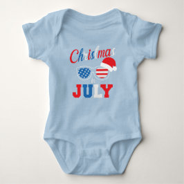 Patriottisch kerstfeest juli unisex romper